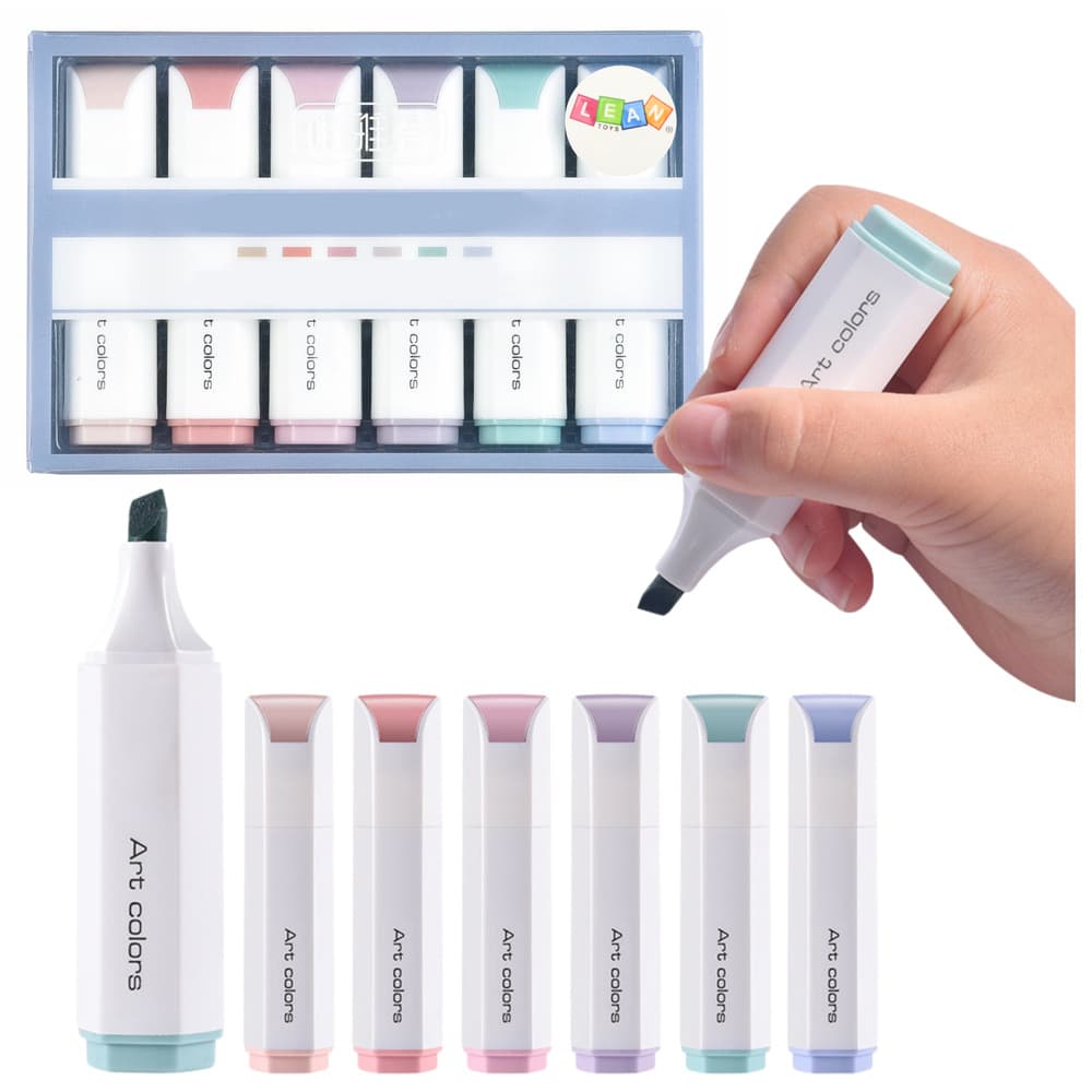 Mini označevalci, nežni pastelni barvi, komplet 6 kos
