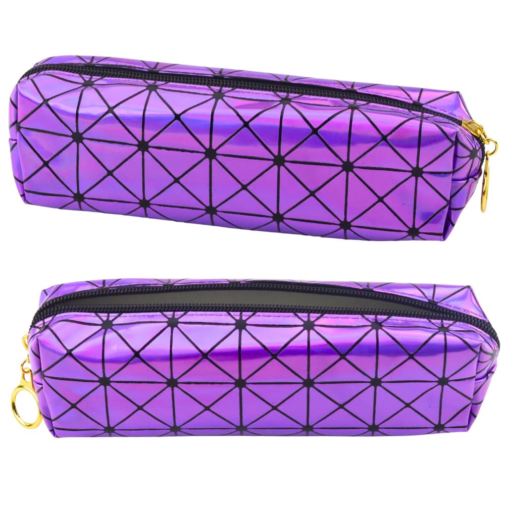 LEAN etui za peresnico/pisalne potrebščine, holografski, vijoličen, 20x6,5 cm