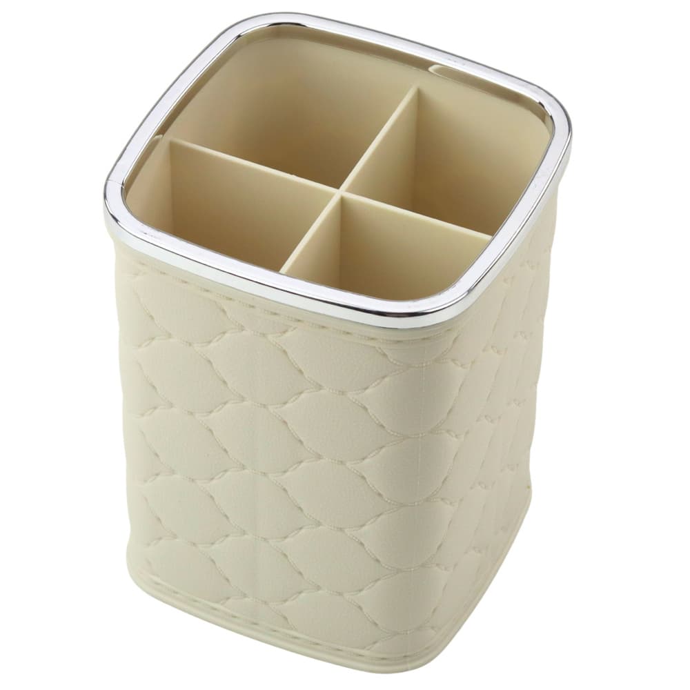 Organizator za čopiče LEAN, 4 predelki, bel - 12 x 9,5 cm 2