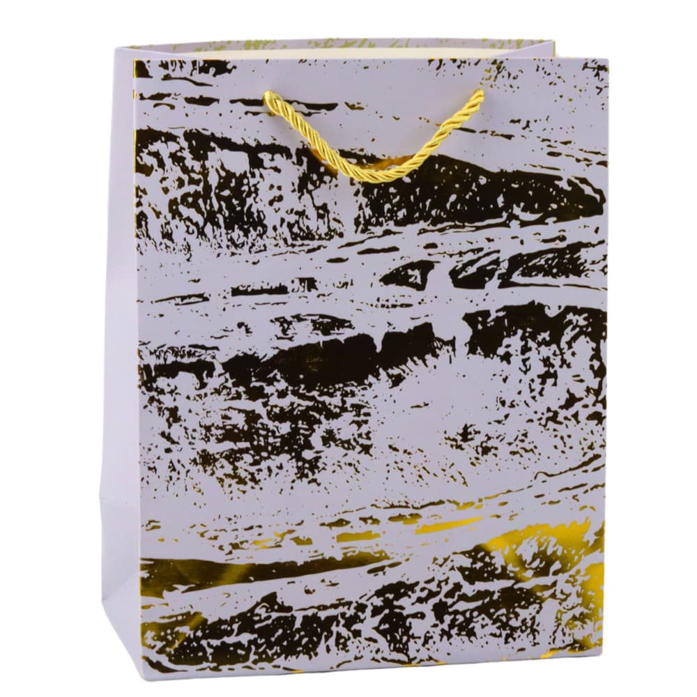 Darilna torba "Zlati vzorci", Eleganta 23x18x10cm 5
