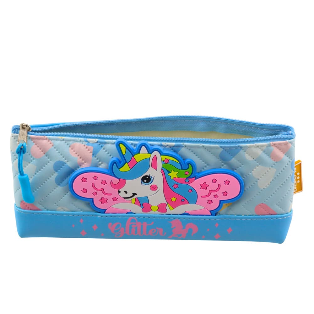 Šolsko peresnico z enorogom, modra, 20 x 8,5 cm 2