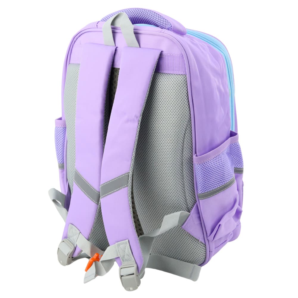 Šolski nahrbtnik LEAN z našitki (samorog, srce), roza, 16L 2