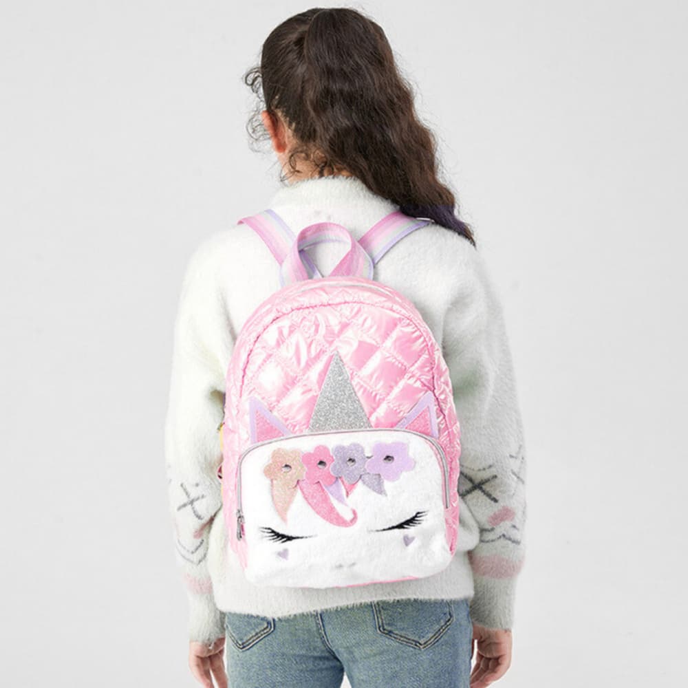 Otroški nahrbtnik LEAN s pikastim enorožcem, roza, 32 cm 3