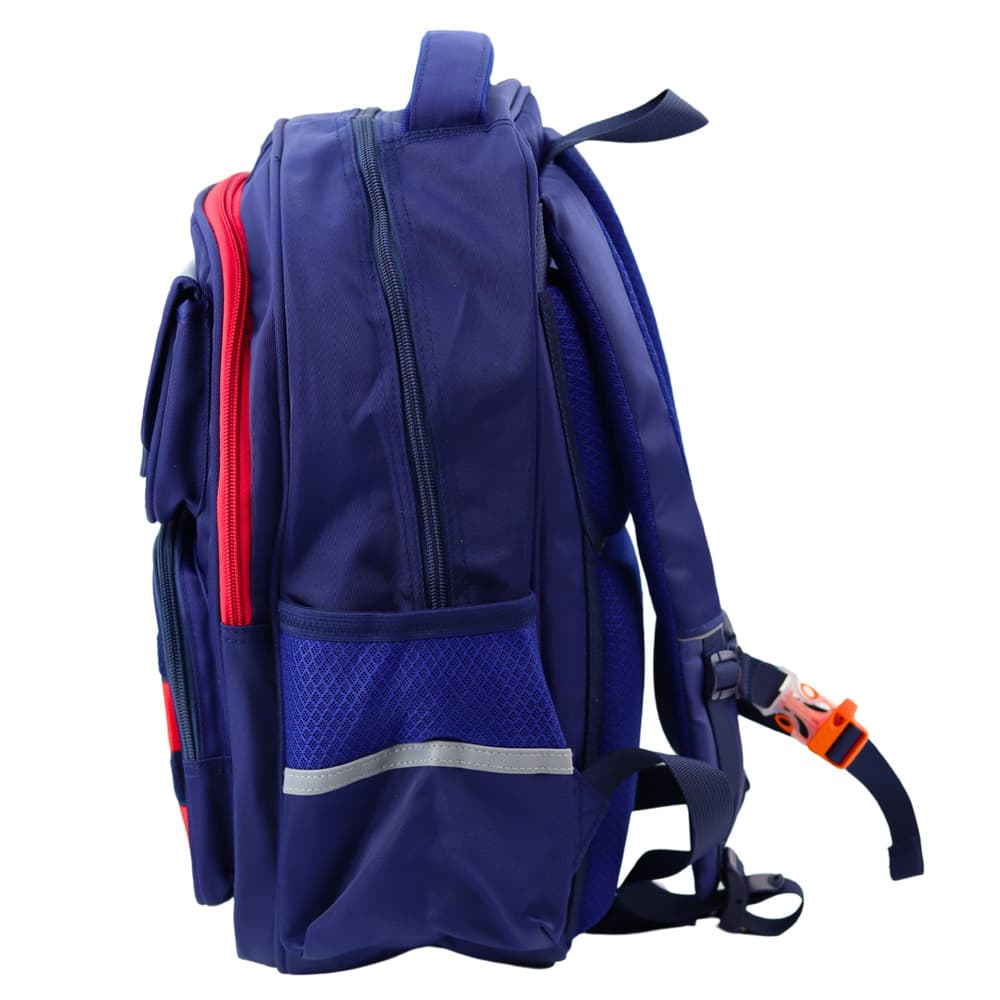 Šolski nahrbtnik LEAN Vesolje, prsni pas, moder-rdeč, 38cm 2
