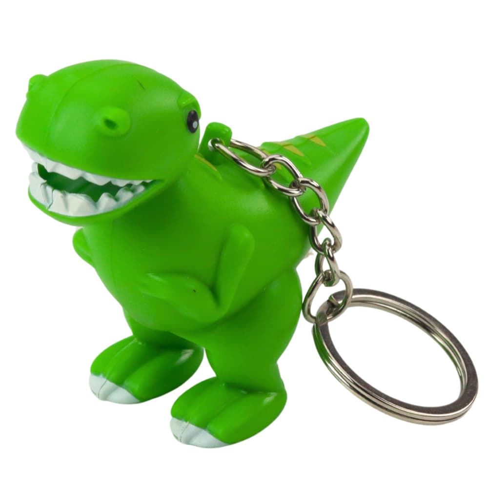 Brelok Dinozaver LED z zvokom, zelena, mini svetilka 3