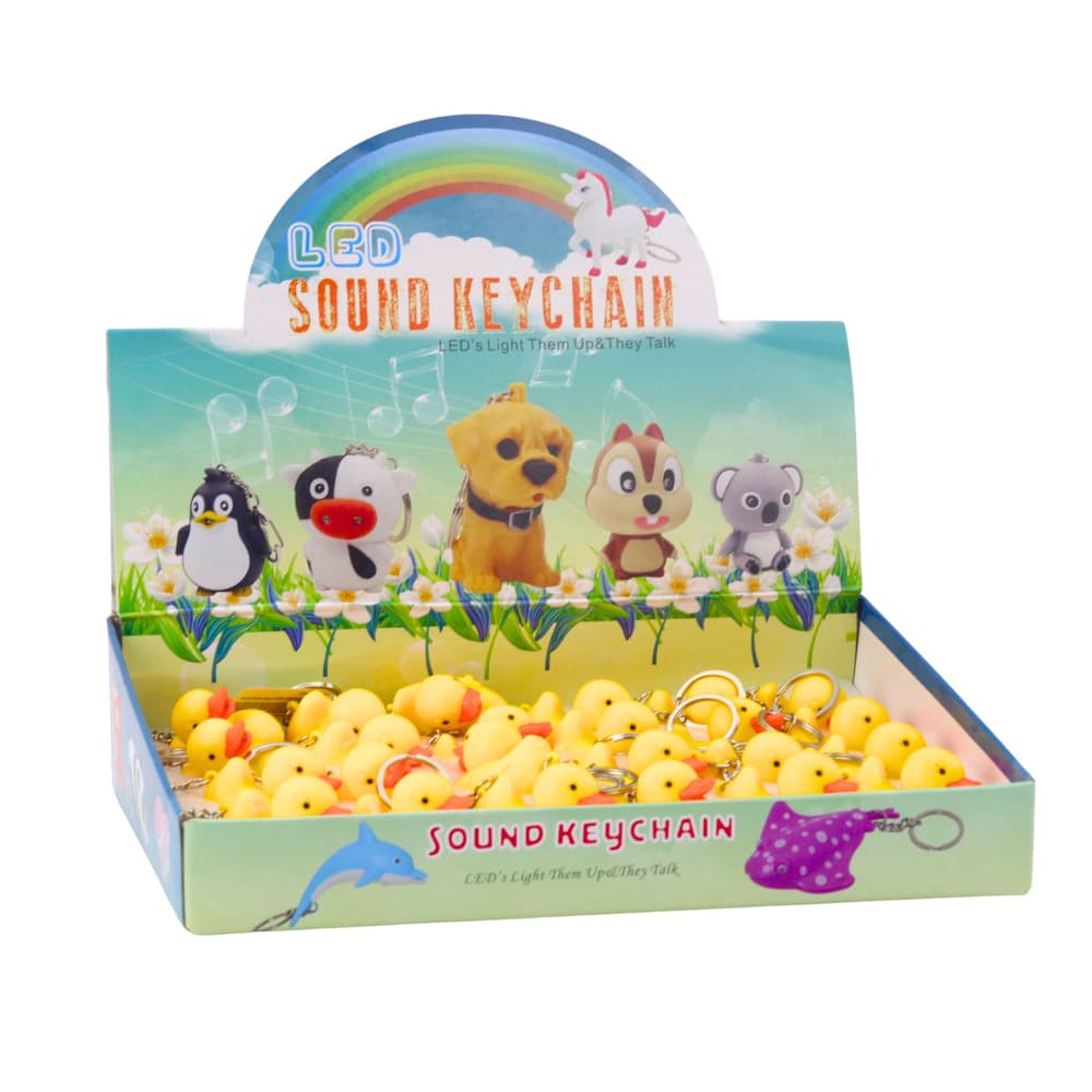 Brelok Račka Rumena LED z zvokom, mini svetilka 4