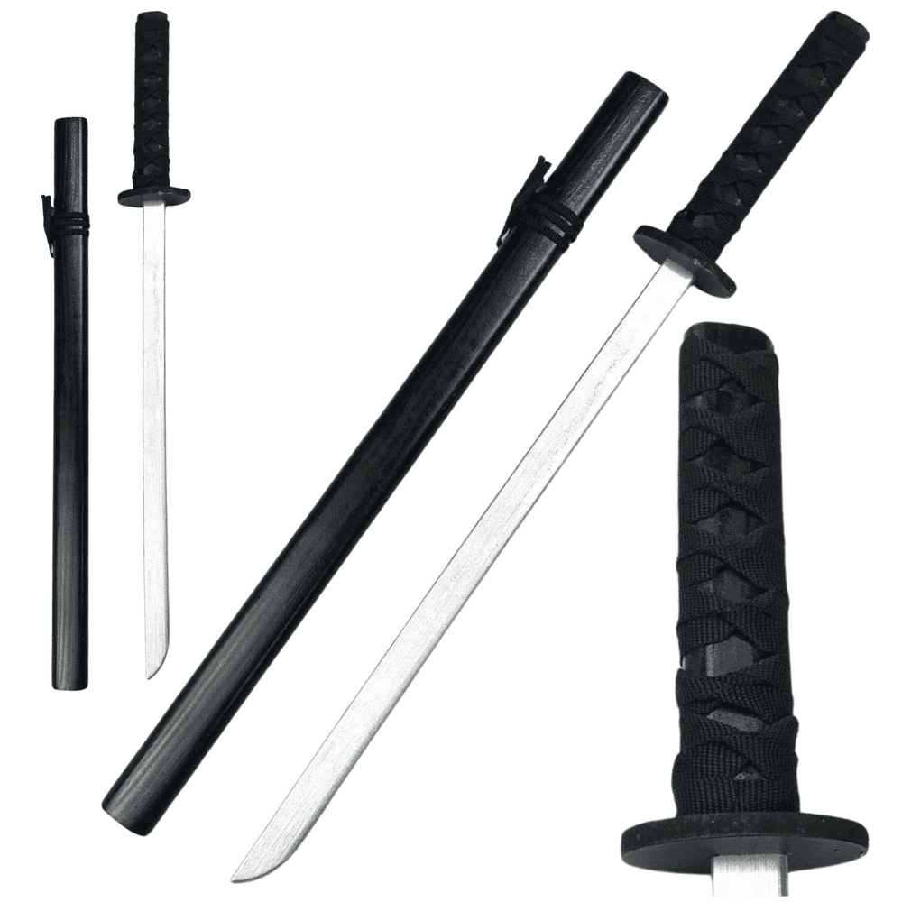 Lesena katana/meč LEAN TOYS Črn 70 cm