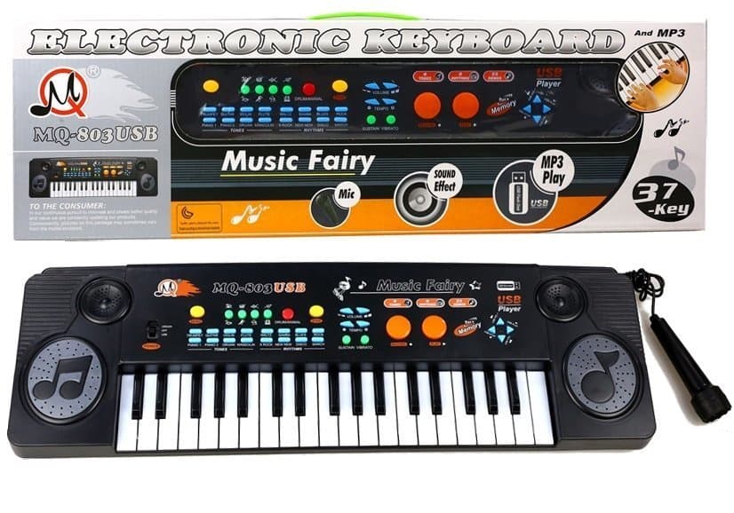 LEAN TOYS Keyboard z mikrofonom 37 tipk, USB