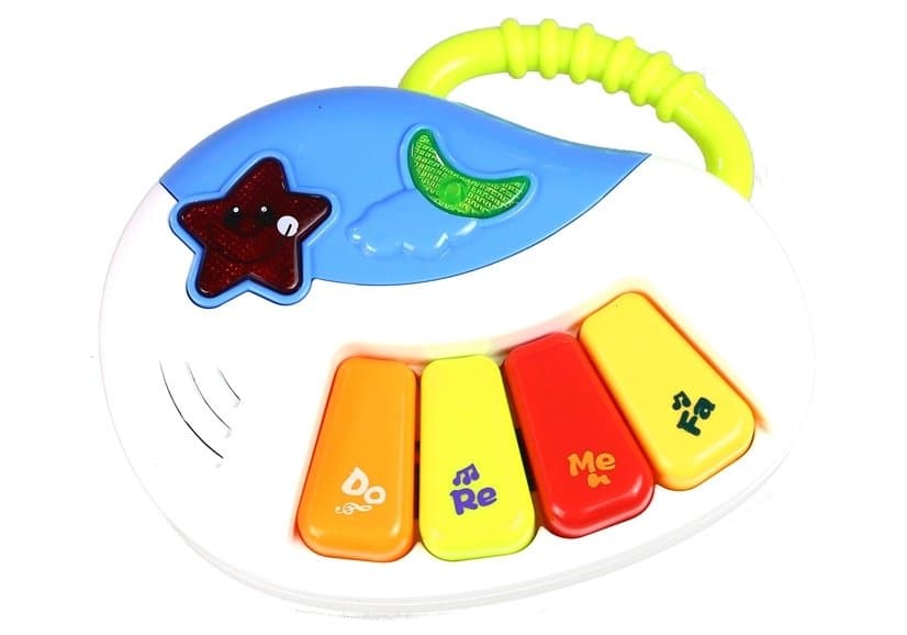 LEAN TOYS Večfunkcijski hodulja s telefonom in klavirom 6