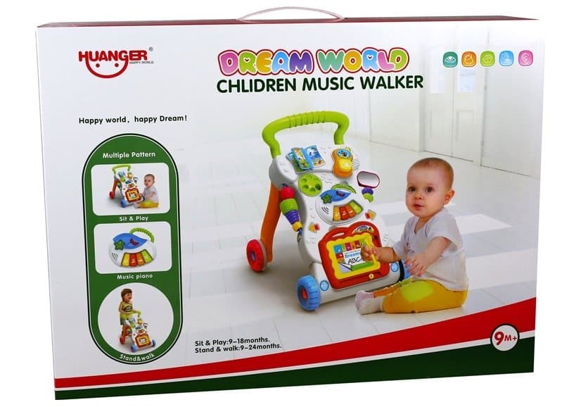 LEAN TOYS Večfunkcijski hodulja s telefonom in klavirom 4