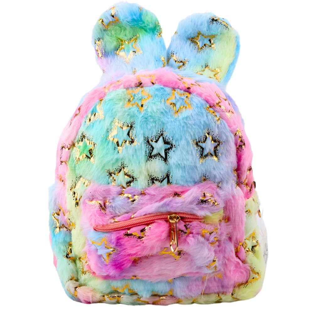 Plush nahrbtnik LEAN z ušesi in zlatimi zvezdicami, pisan, 24 cm