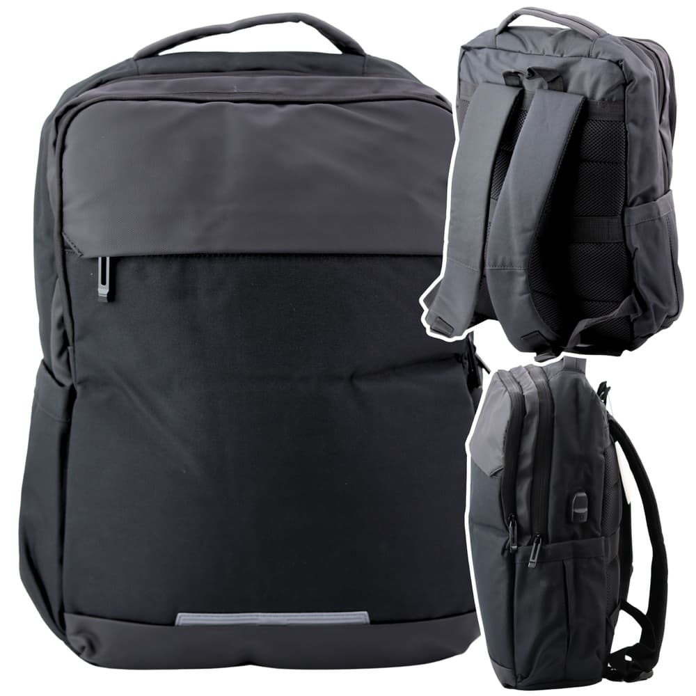 Poslovni nahrbtnik LEAN, USB, za laptop, črn, 16L 4
