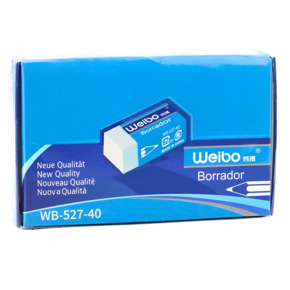 Gumica za brisanje LEAN WB-527-40, bela - 3,5 cm 3