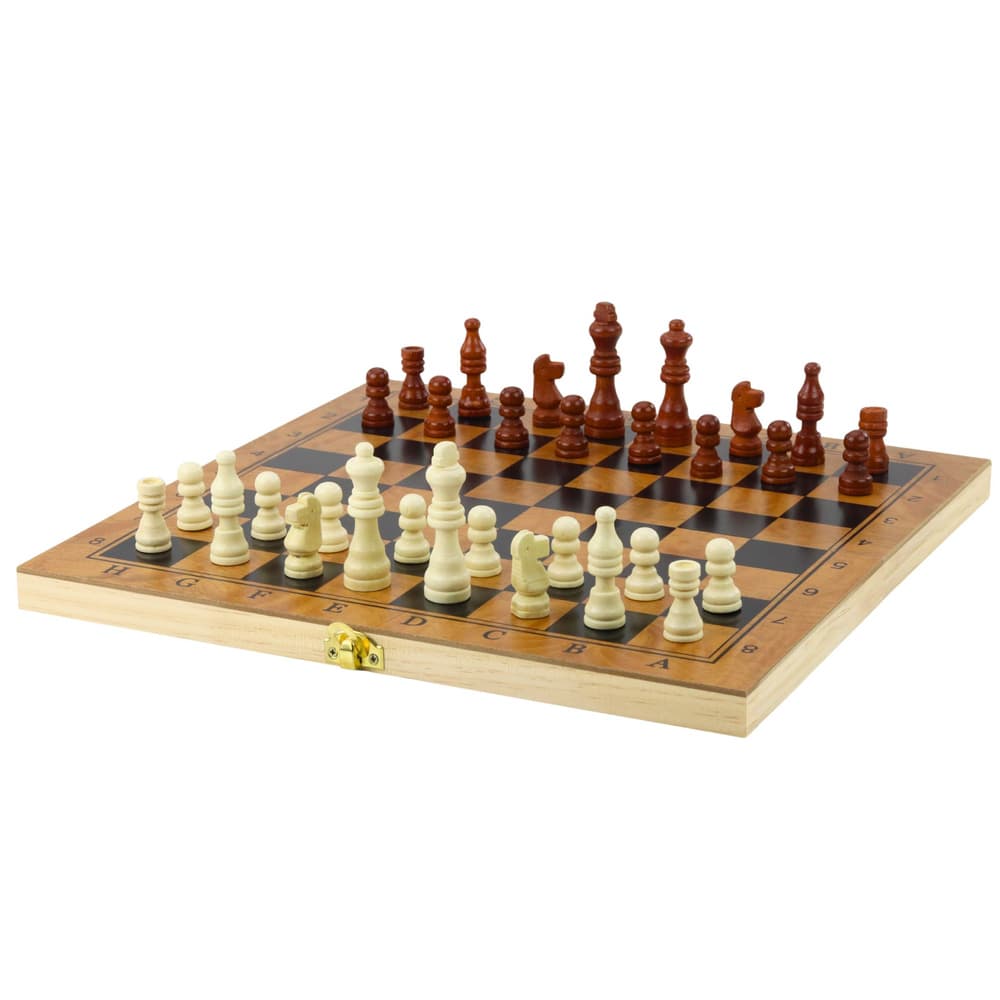 Lesena družabna igra 3v1: Šah, Dama, Backgammon LEAN TOYS 2