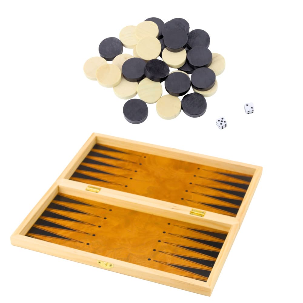 Lesena družabna igra 3v1: Šah, Dama, Backgammon LEAN TOYS 3
