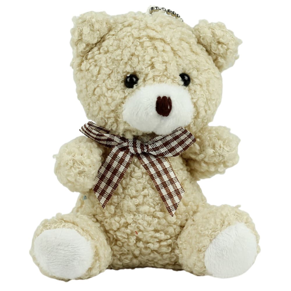 LEAN TOYS plišasti obesek za ključe - Miško, bež, 8 cm 2