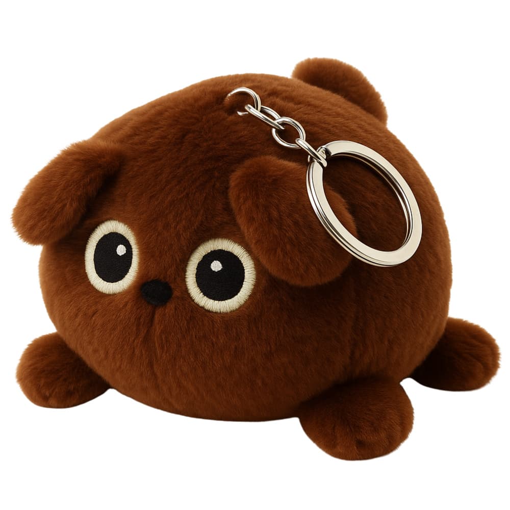 LEAN TOYS plišasti obesek za ključe, medvedek, rjav, 9 cm