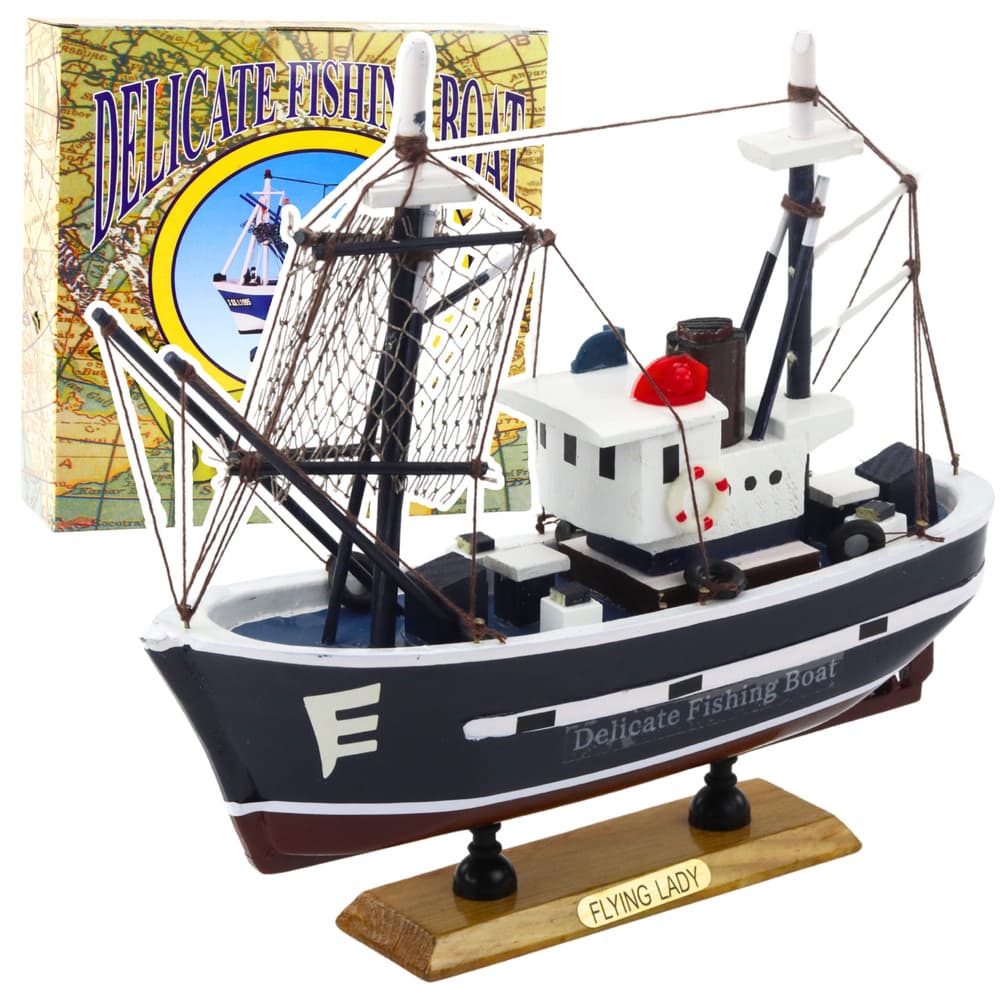 LEAN TOYS model ribiške koče Flying Lady, 24x23 cm