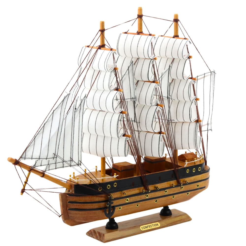 LEAN TOYS model trimesečnega jadralca, bel, 39x36 cm 2