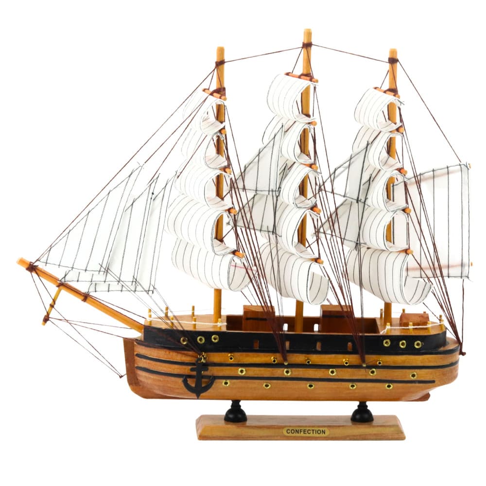 LEAN TOYS model trimesečnega jadralca, bel, 39x36 cm 3