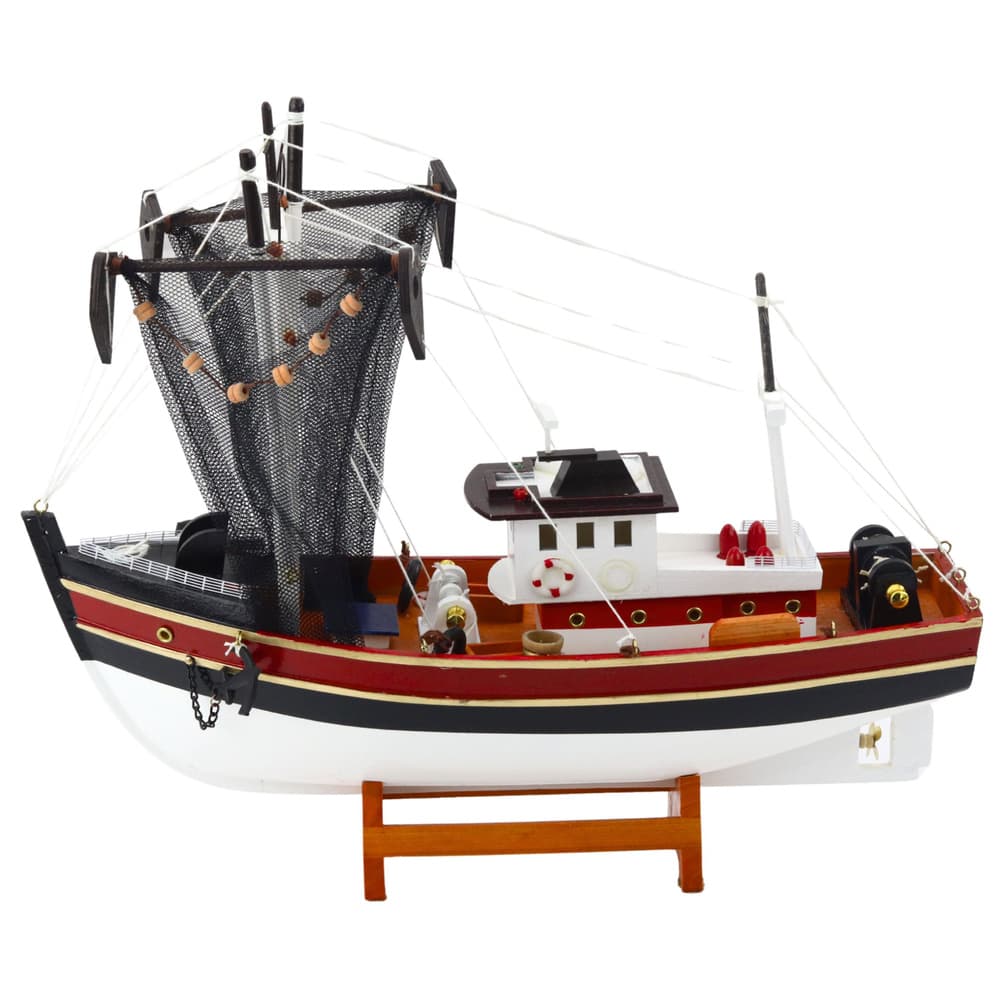 LEAN TOYS model ribiške ladje z mrežo, 38x31 cm 2