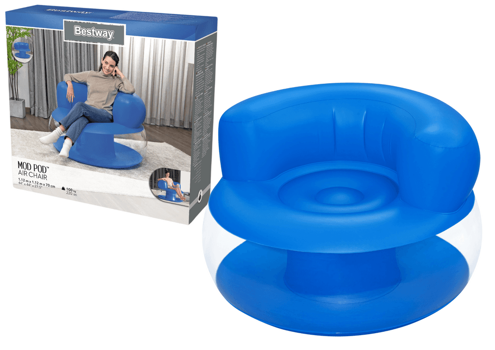 Napihljiv fotelj Bestway 112x112x70cm, Modra