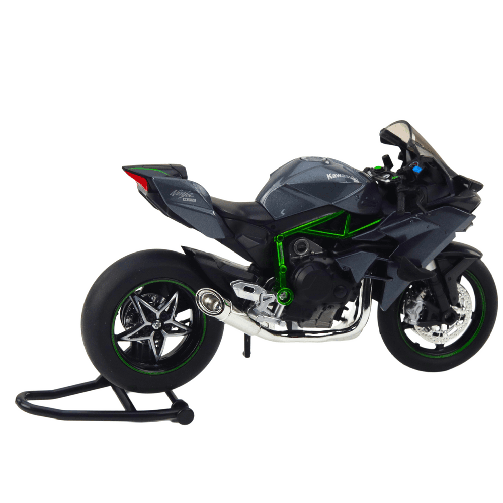 LEAN TOYS kovinski športni motocikel, luči, zvoki, siv, 1:12 3