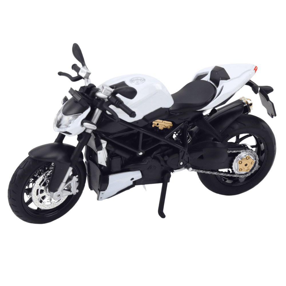 LEAN TOYS Motocikel športni kovinski, beli, 1:12 2