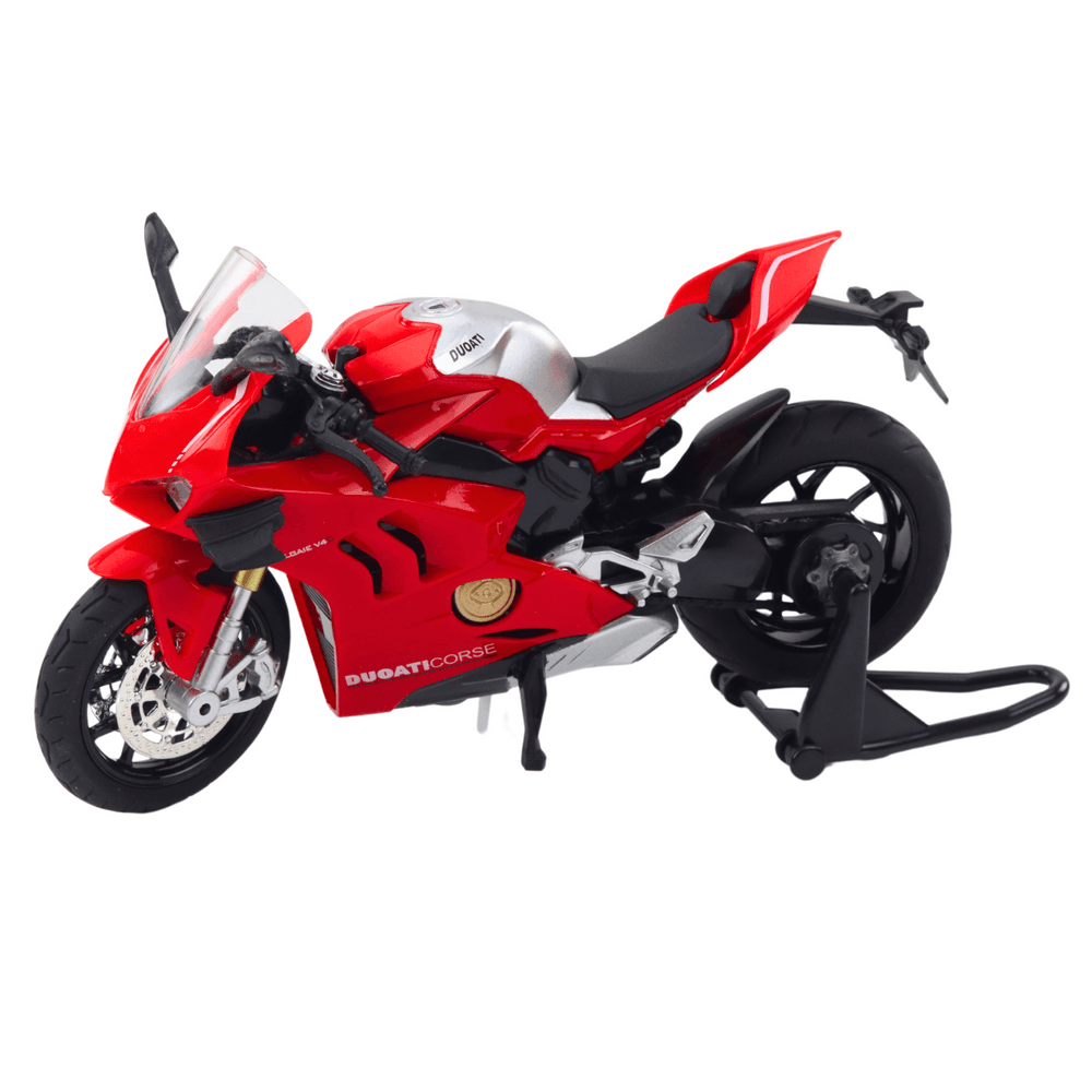 LEAN TOYS Motocikel športni kovinski, rdeč, 1:12 2