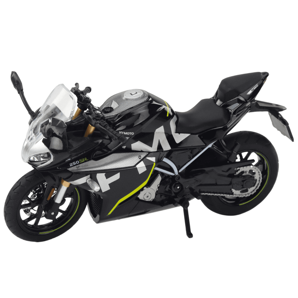 LEAN TOYS Motocikel športni kovinski, črn, 250 SR, 1:12 2