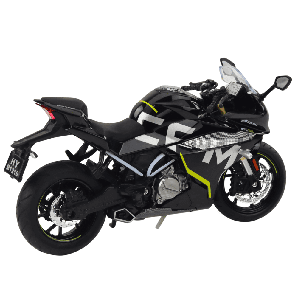 LEAN TOYS Motocikel športni kovinski, črn, 250 SR, 1:12 3