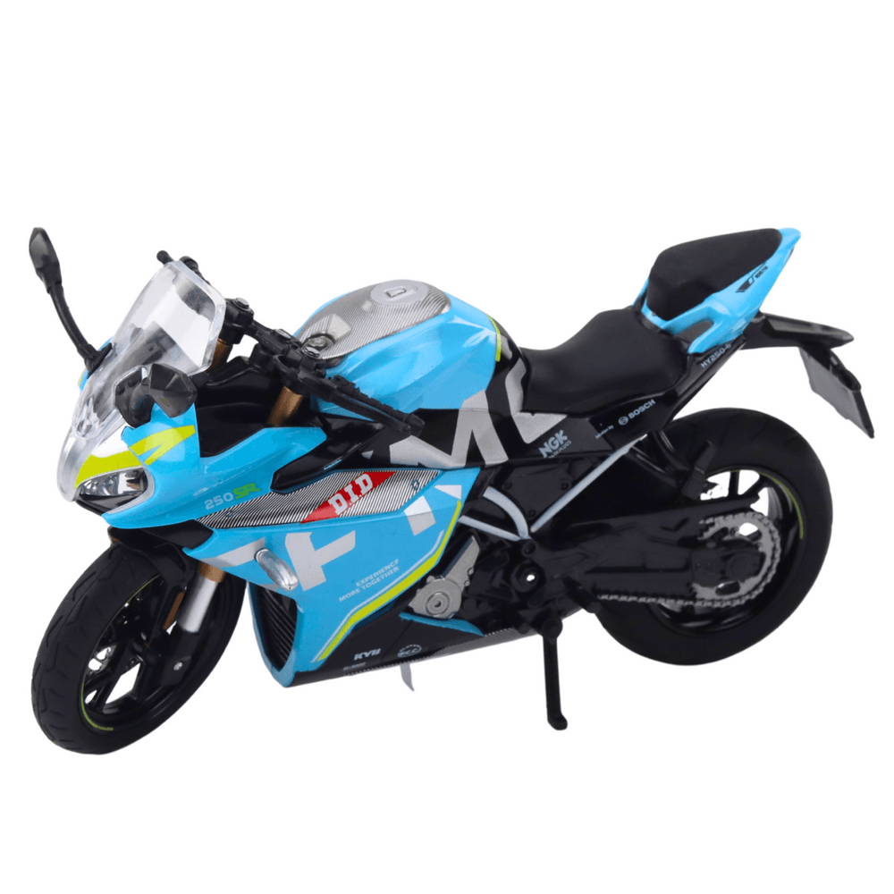 LEAN TOYS Motocikel športni kovinski, moder, 1:12 2