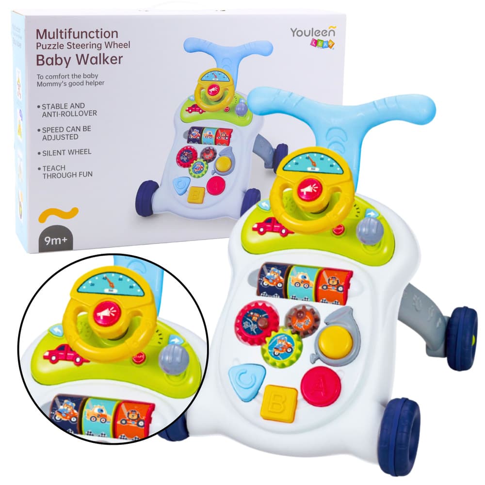 LEAN TOYS Interaktivni hodalica-guralica z volanom, luči in zvoki