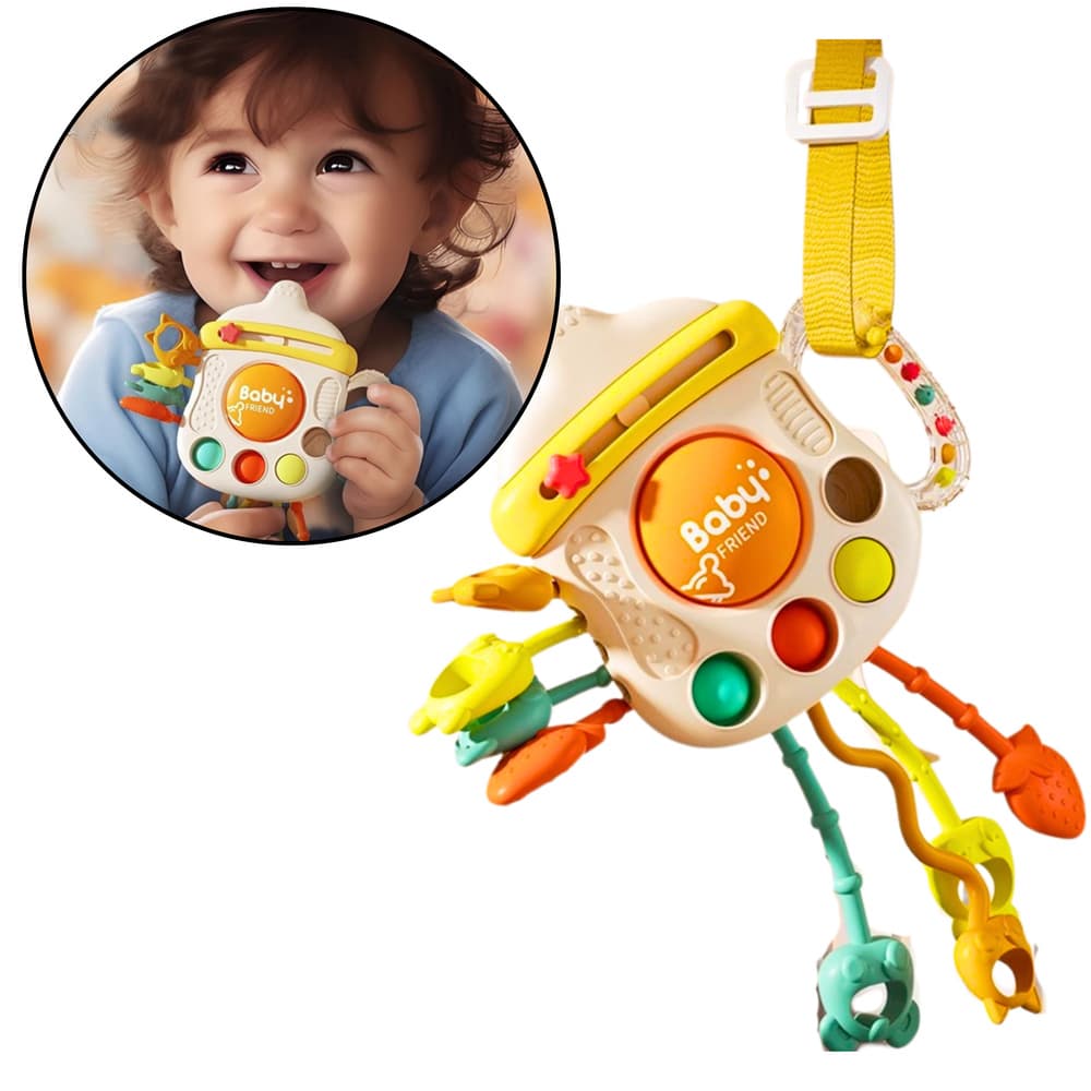 LEAN TOYS Senzorična igrača - flaška 3v1 (grizalo, ropotuljica) 3