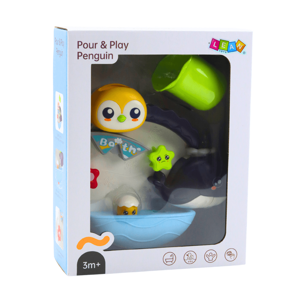 LEAN TOYS Interaktivna igrača za kopanje - pingvin in kit 3