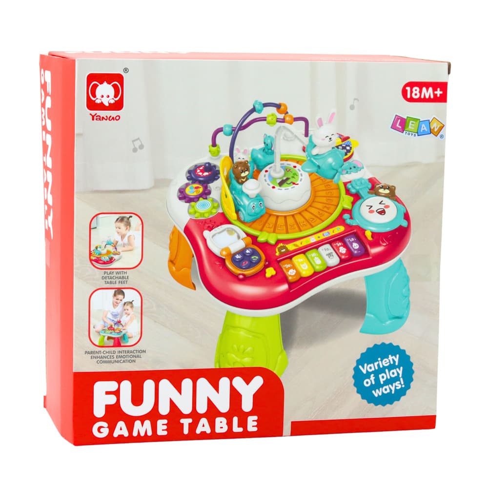 Interaktivni glasbeni otroški stolček Lean Toys Pianinko 2v1, rdeč 4