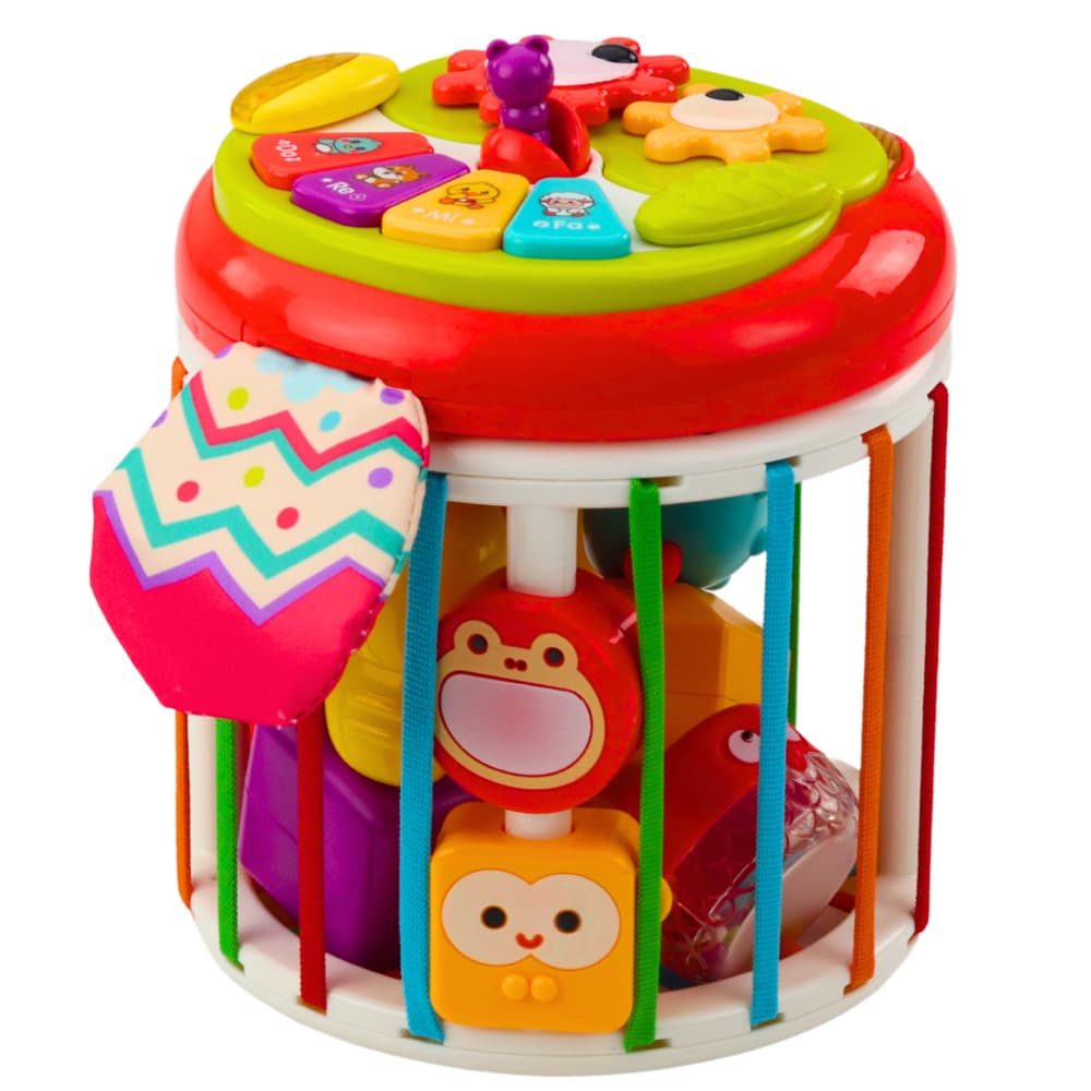 LEAN TOYS Interaktivna kocka z lučmi, zvoki in sorto oblik 2