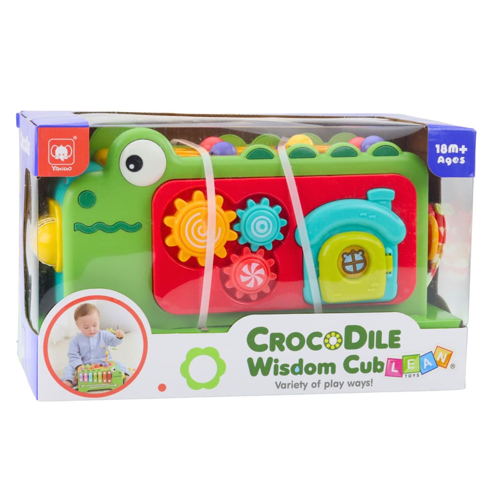 LEAN TOYS Montessori izobraževalna kocka Krokodilček 4
