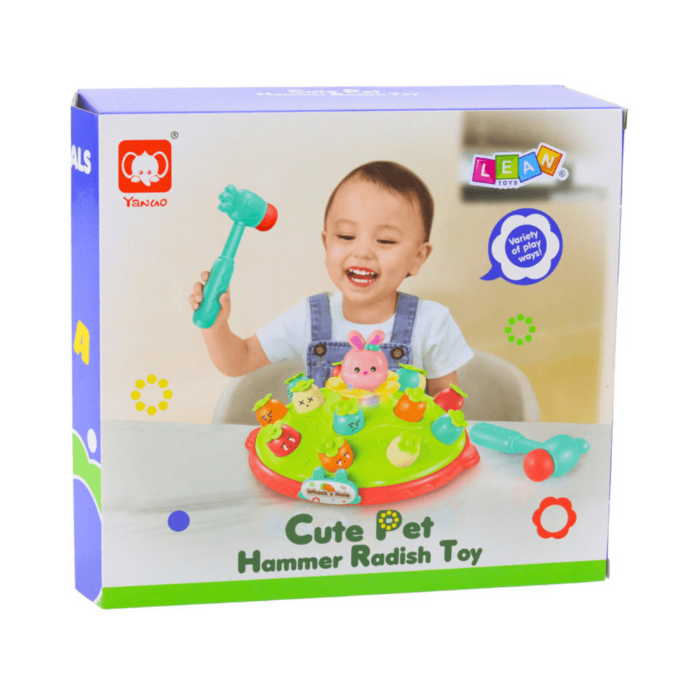 LEAN TOYS Igra s kladivom: Viseči zajček iz korenčka 4