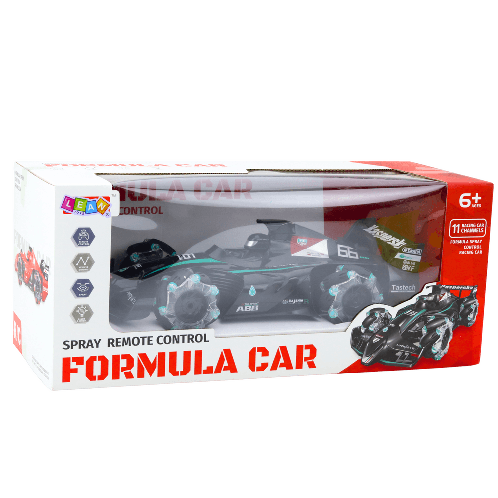 RC dirkalnik LEAN TOYS, črn/modri, učinek dima, LED luči 5