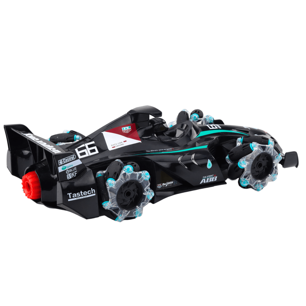 RC dirkalnik LEAN TOYS, črn/modri, učinek dima, LED luči 3