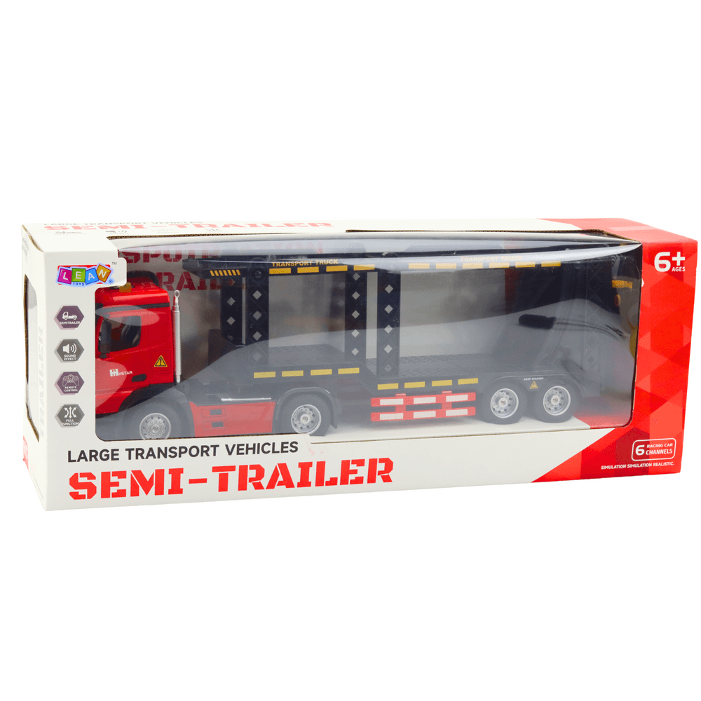 LEAN TOYS RC Velika vlečna prikolica, 6CH, 2.4G, rdeča 4
