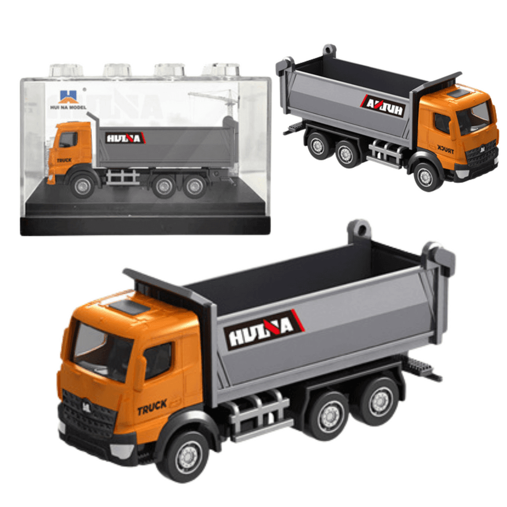 Kovinska prekucna miza model HUINA - oranžna, 1:80, zbirateljski