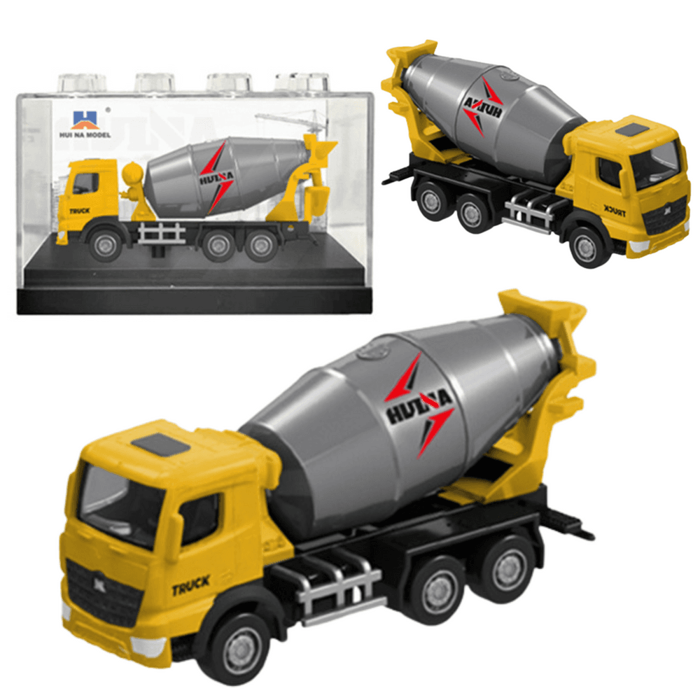 Kovinski model HUINA - Rumena mešalica za beton, 1:80