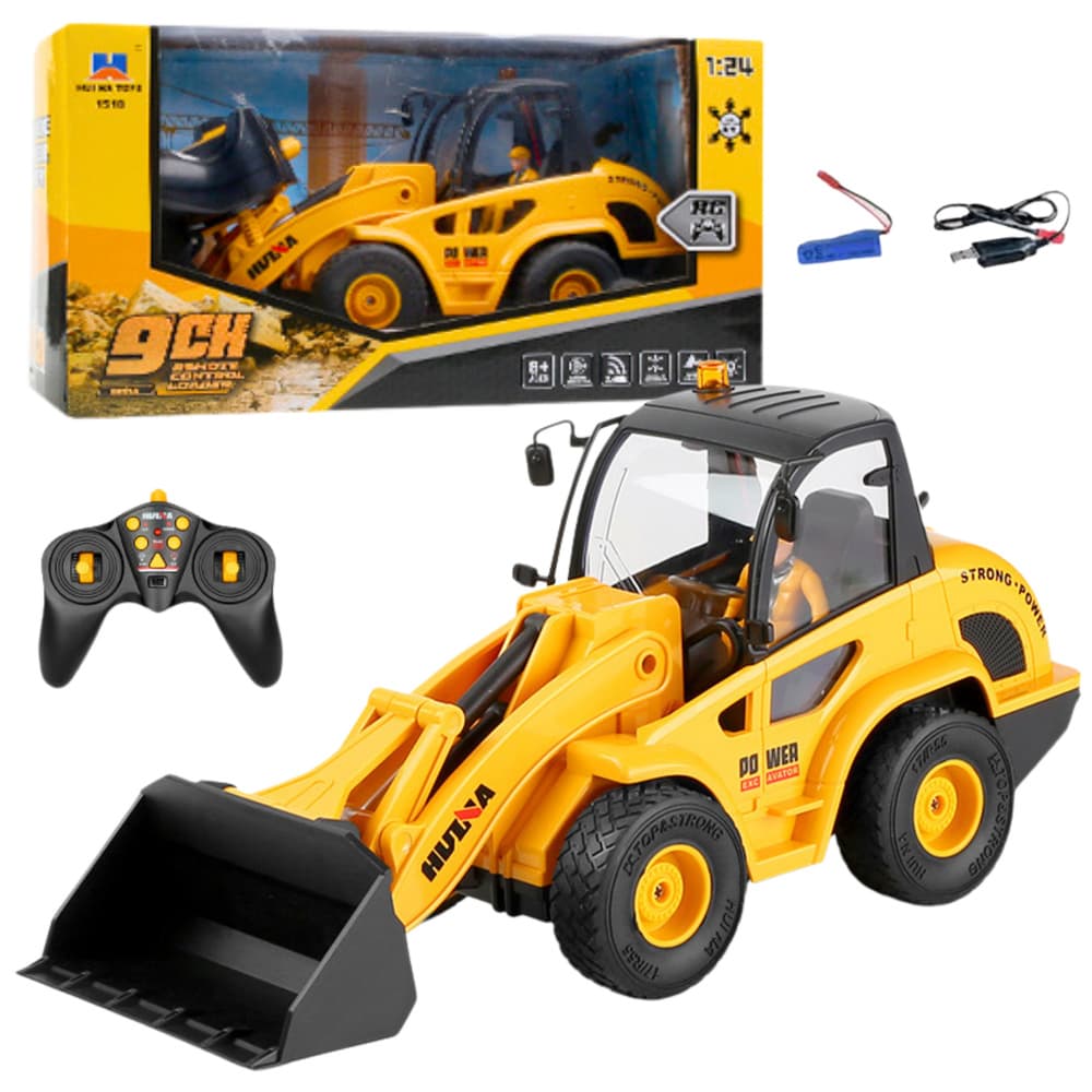 RC bager-nakladalnik/grebnik HUINA, 1:24