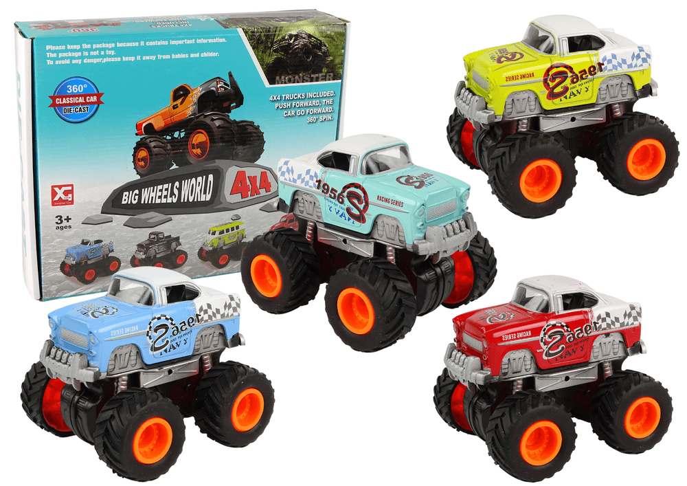 Terensko vozilo 4x4 - klasični model na velikih kolesih, 4 barve