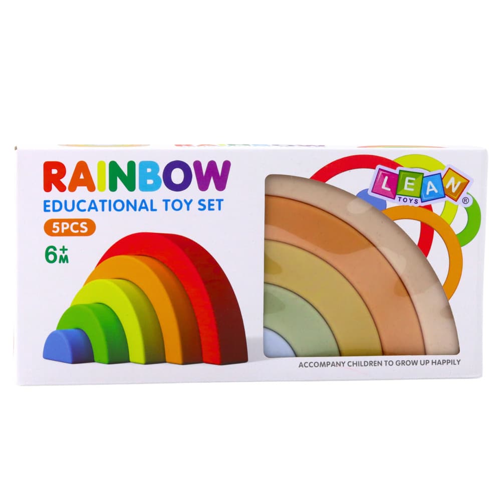 Pastelna mavrica iz gumijastih kock LEAN TOYS 4