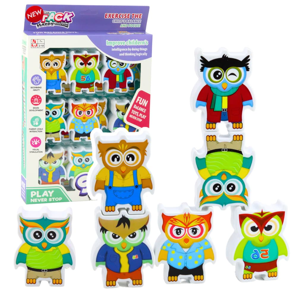 LEAN TOYS Sova edukativna slagalica domino 18 kom.