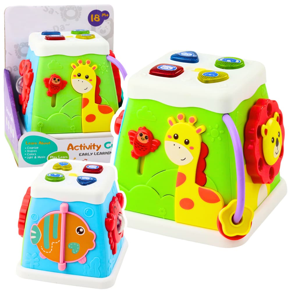 LEAN TOYS Interaktivna kocka z lučmi in zvoki