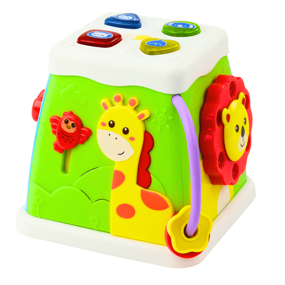 LEAN TOYS Interaktivna kocka z lučmi in zvoki 2